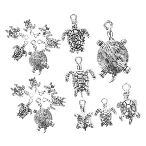 WOONEKY 90 Stück Teiliges Schildkröten Anhänger aus Metalllegierung DIY Schmuck Anhänger mit Maritimem Vintage Design Leichte Langlebige Charms für Armbänder Halsketten und Ohrringe Symbol von WOONEKY