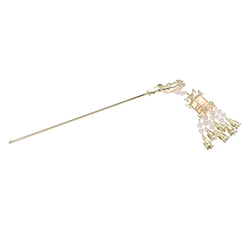 WOONEKY Antike Chinesische Haarnadel Lotusblüte mit Leuchteffekt Vintage Haarschmuck Haarnadel für Damen Eleganter Quasten Haarstab aus Geeignet für Hochzeiten und Partys von WOONEKY