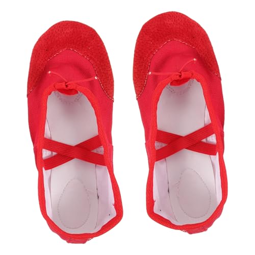 WOONEKY Ballettschuhe PU Glänzend Elastisches Band rutschfest Flexible Sohle Tanzschuhe für Erwachsene Geeignet Yoga Modern Dance Ballroom Jazz von WOONEKY