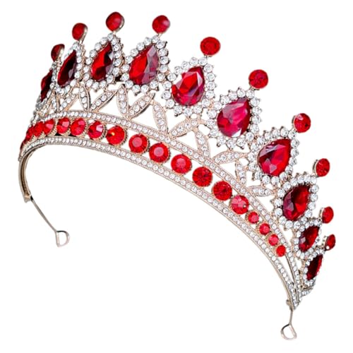 WOONEKY Barock Kristallkrone Damen Tiara mit Strasssteinen Leichtes Haaraccessoire für Hochzeit Geburtstag Abschlussball und Bühnenauftritte Sichere und Design von WOONEKY