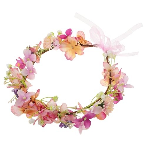 WOONEKY Blumenkranz Haarschmuck für Damen Handgemachtes Haarband mit Elegantem für Hochzeiten Fotoshootings und Festivals Vielseitiges Accessoire für Besondere Anlässehh von WOONEKY