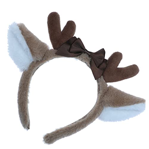 WOONEKY Hirschohren-stirnband Plüsch Haarband Dekorativ Entzückendes Kopfschmuck Haarzubehör Wiederverwendbares Stirnband Tragbares Haarband Schöner Kopfschmuck von WOONEKY