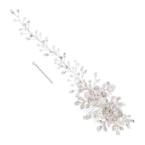 WOONEKY Braut Haarkamm mit Funkelnden Strasssteinen Eleganter Haarschmuck für Hochzeit und Festliche Anlässe Komfortabler und Stabiler Seitenkamm für Damen und Mädchen von WOONEKY