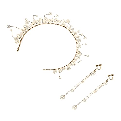 WOONEKY Braut Perlenschmuck Teilig Stirnband mit Ohrringen Eleganter Hochzeit Kopfschmuck Damen Festlich Dezente Perlenverzierung für Besondere Anlässe Wie Hochzeit Performance Feier WOONEKY Braut Perlenschmuck Teilig Stirnband mit Ohrringen Eleganter Hochzeit Kopfschmuck Damen Festlich Dezente Perlenverzierung für Besondere Anlässe Wie Hochzeit Performance Feier von WOONEKY