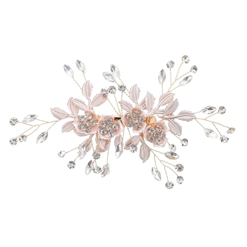 WOONEKY Brautkamm wedding hair accessories hochzeits haarschmuck Haarkamm für Frauen silberne Haarspangen Haarschmuck für die Hochzeit Schmücken Haarkamm mit Strasssteinen für die Hochzeit von WOONEKY