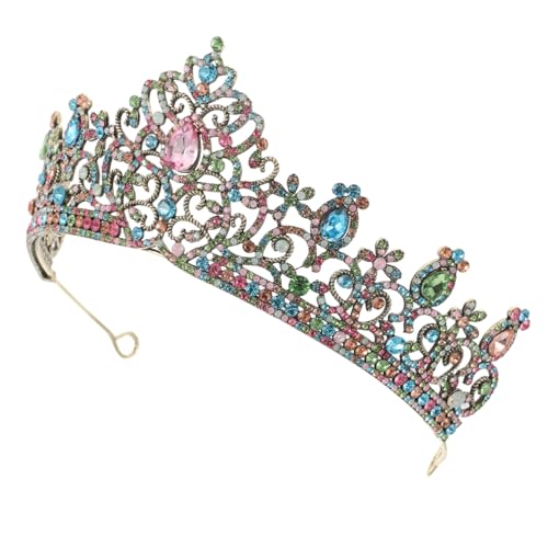 WOONEKY Brautkrone Tiara aus Legierung mit Funkelnden Strasssteinen Luxuriöses Haarschmuck Accessoire für Hochzeit Festzug Abschlussball und Beauty Contest Eleganter Stirnband von WOONEKY