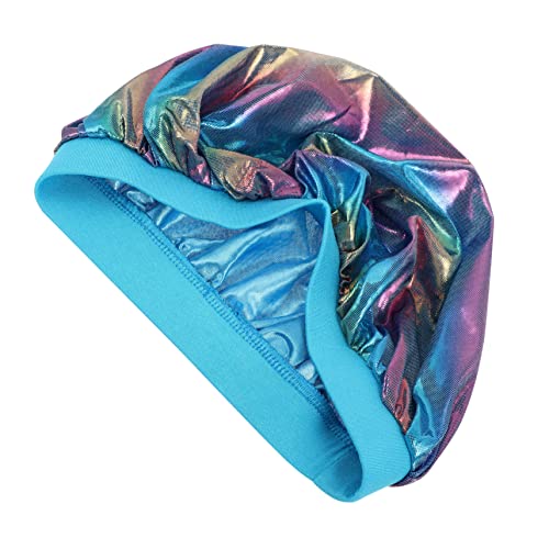 WOONEKY Breite Duschhaube Für Damen Elastische Bademütze Mit Breitem Rand Wiederverwendbare Schlafmütze Für Bad Dusche Und Reisen Attraktiven Farben Erhältlich von WOONEKY