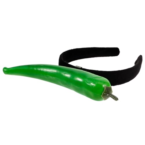 WOONEKY Chili Design Haarreifen für Frauen Lustiger Gemüse Haarband mit Chili Design für Cosplay Partys und Bühnenaufführungen Kreatives und Schickes Accessoire für Besondere Anlässe von WOONEKY