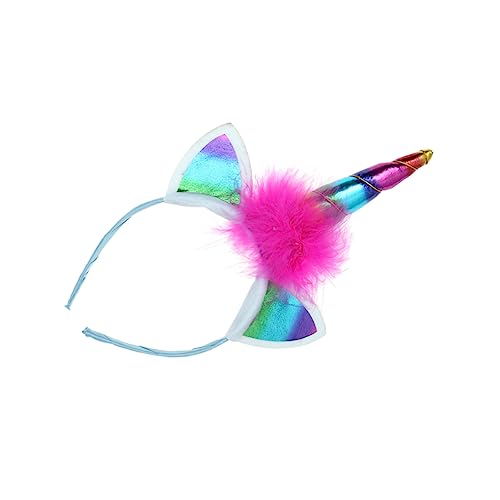 WOONEKY Kopfschmuck Für Kinder Cosplay Kostüm Haarband Ohr Stirnbänder Einhorn-horn-foto-requisiten Einhorn-horn-kostüm Kinderkarikatur-haarband Einhorn-partyzubehör Niedlich Stirnband von WOONEKY