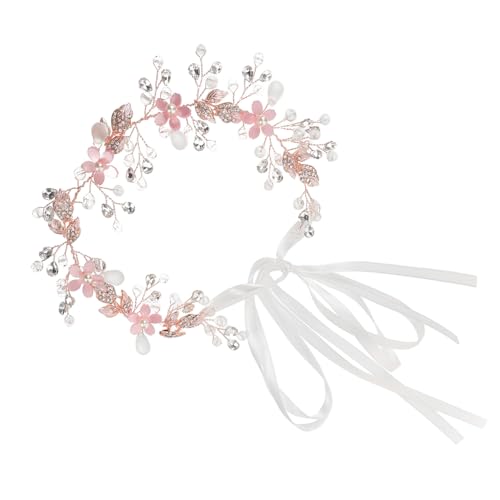 WOONEKY Crystal Bridal Headband mit Funkelnden Strasssteinen und Perlen Leichtes Langlebiges Hochzeits-haaraccessoire für Braut Blumenmädchen Party und Geburtstag Eleganter Brautschmuck von WOONEKY