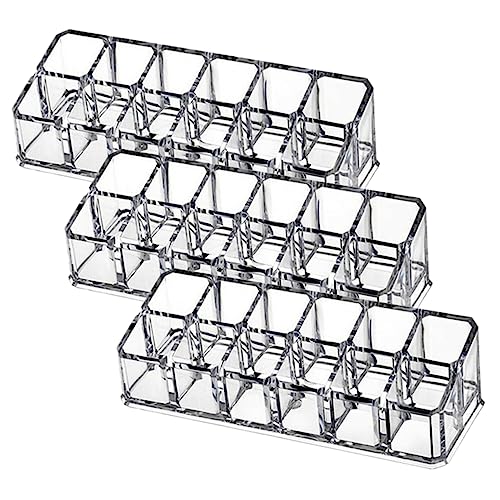 WOONEKY 3stücke Lippenstifthalter Mit Fächern Aufbewahrungsbox Für Kosmetika Mehrzweck-organizer Für Schreibtisch Haushaltsregal Für Lippenstifte von WOONEKY