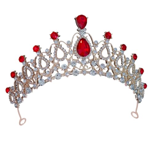 WOONEKY Diadem Krone mit Funkelnden Strasssteinen Leichte Metallhaarschmuck für Mädchen Geburtstags und Partyaccessoire Langlebig und Formbeständig Geeignet für Fotoshootings und von WOONEKY