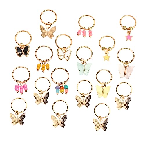 WOONEKY 18stücke Teiliges Schmetterling Haarschmuck Clips Für Zöpfe Dreadlock Zubehör Haarringe Für Frauen Für Hochzeiten Partys Und Fotoshootings von WOONEKY
