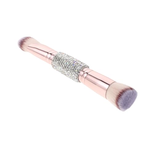 WOONEKY Dual-ended Make-up Pinsel mit Strassgriff Weiche Borsten für Foundation Puder Gesichts-Beauty Tool für Sanfte Gleichmäßige Anwendung Kompakt für Empfindliche Haut von WOONEKY