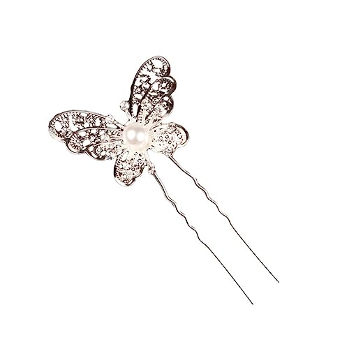 WOONEKY Elegante Haarspangen Mit Eingelegten Strasssteinen Schmetterlings-haarspangen 12 Stück U-förmige Haarnadeln Für Frauen Boho-braut-haarstäbchen von WOONEKY