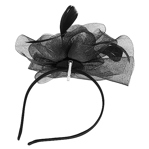 WOONEKY Eleganter Damen Fascinator Hut mit Netzschleier Leichtes Stirnband für Hochzeit Teeparty Bankett und Geburtstag Modischer Haarschmuck für Braut und Festliche Anlässe Langlebig und von WOONEKY