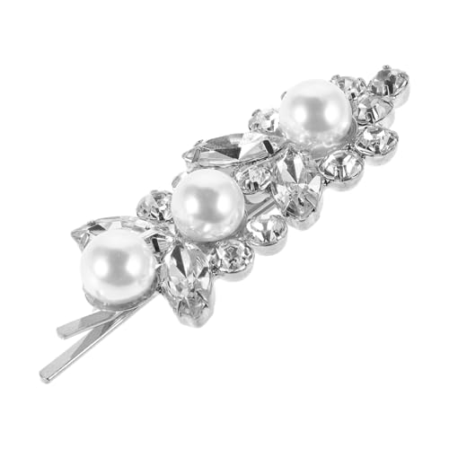 WOONEKY Eleganter Perlen haarclip für Damen Braut haarschmuck mit Zeitloser Vintage optik Modische Barrette für Hochzeit Vielseitiger Haarschmuck mit Perlenverzierung Geeignet für Braut von WOONEKY