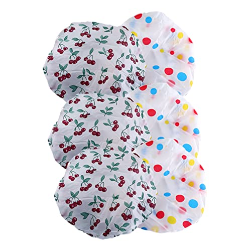 WOONEKY Eva-duschhauben-set 6-teilig Badehut Für Erwachsene Elastisch Verdickt Badekappe Für Damen Herren Jungen Und Mädchen Zufällige Auswahl von WOONEKY