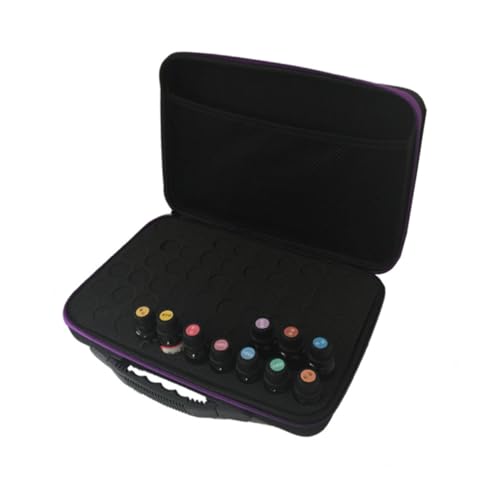 WOONEKY Fächer Ätherische Öl Aufbewahrungstasche Stoßfest Tragbar Organizer für Flaschen Reisebox Aromatherapie Fläschchen Tasche mit Reißverschluss Farbe Zufällig Zufällige Farbe von WOONEKY