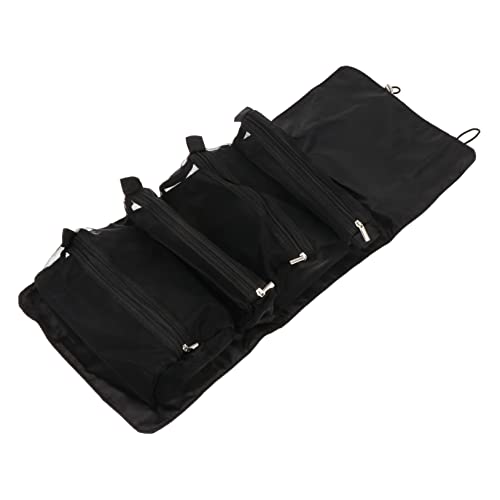 WOONEKY Kosmetiktasche Aufklappbar Für Herren Reisen Fitnessstudio Mit Haken Aus Leinwand Vielseitige Aufbewahrungs Tasche Für Make-up Und Kosmetik von WOONEKY