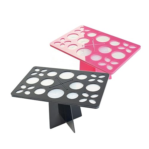 WOONEKY Faltbarer Make Up Pinselhalter Schwarz Kosmetikregal Lufttrocknender Pinsel Organizer Nail Art Pinselhalter Praktischer Kosmetik Organizer Reisegeeignet von WOONEKY