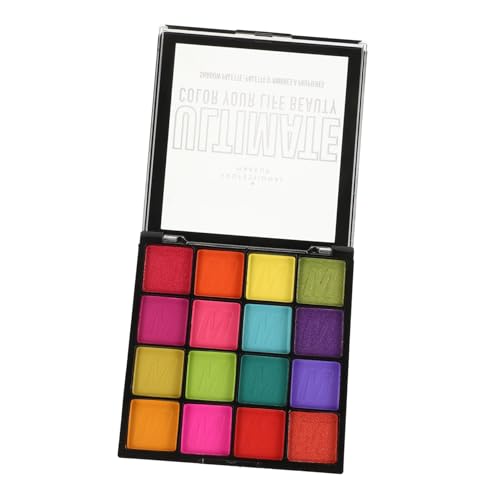 WOONEKY Farben Lidschatten Palette Wasserfeste Matte und Schimmernde Lidschatten mit Glitzer Bunte Make Up Palette für Festival Halloween und Party Kompakt und Vielseitig von WOONEKY