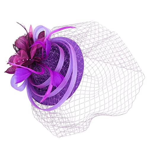 WOONEKY Fascinator Haarschmuck mit Abnehmbarem Clip Haarband für Hochzeiten Teepartys Karneval und Festivals Leichtes Design Netzstoff Accessoire für Damen von WOONEKY