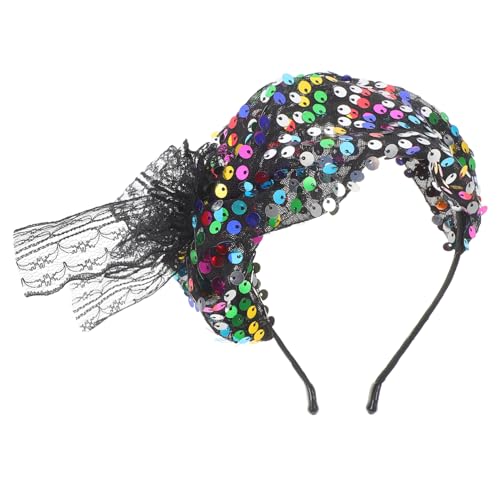 WOONEKY Faszinierendes Fischschuppen Pailletten Haarreif Damen Kopfschmuck Leicht Elegant für Tea Party Hochzeit Braut Party Zubehör von WOONEKY