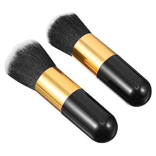 WOONEKY 2stücke Makeup Pinsel Für Foundation Und Puder Fluffige Synthetische Haare Professioneller Kosmetik Pinsel Für Perfekten Teint Für Blush Und Konturierung von WOONEKY