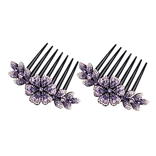 WOONEKY Funkelndes Haar-accessoire-set Blumenkamm Kopfschmuck Für Frauen Und Mädchen Brautparty von WOONEKY