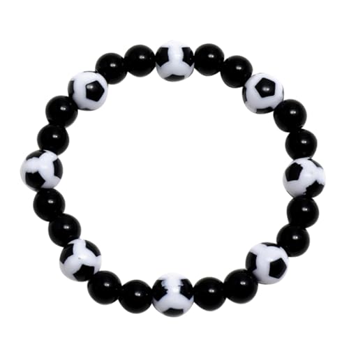 WOONEKY Fußball Fans Armband Herren Sport Schmuck Beaded Design Komfortabel Hautfreundlich Stilvolles für Freunde Partner Teens Alltag Party von WOONEKY