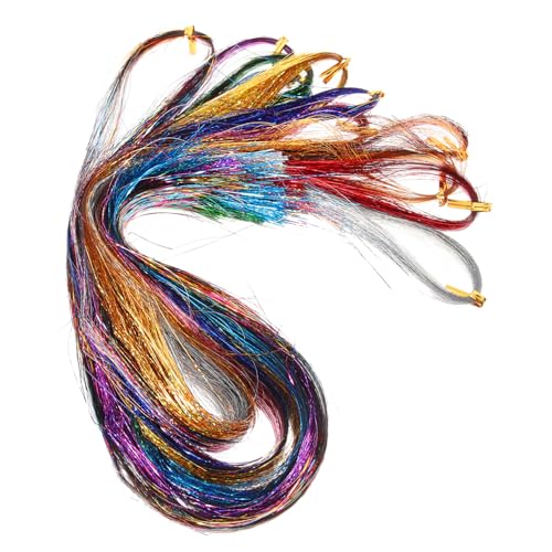 WOONEKY Gefärbte Haarverlängerungen Mit Glitzer- Feenhaar-lametta Frauen Party-accessoires in Sicher Und Langlebig von WOONEKY