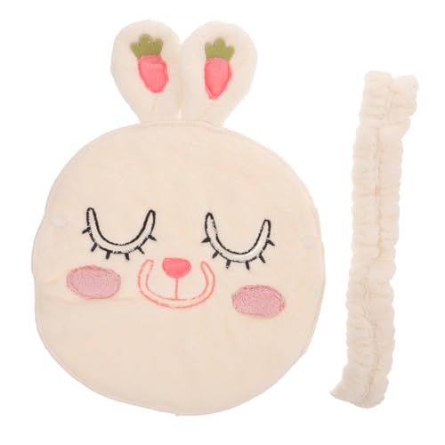 WOONEKY Gesichtsmaske Wärmetherapie Handtuch mit Fixierband Vielseitige Polyesterfaser Gesichts Tuchmaske für Heiße und Kalte Kompressen Angenehme Hautpflege und Tägliche Anwendung von WOONEKY