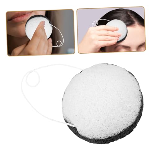 WOONEKY Gesichtsreinigungspad aus Bambuskohle Doppelseitig Sanftes Peeling und Make Up Entferner Wiederverwendbares Kosmetikpad für Tiefenwirksame Porenreinigung und Erfrischende von WOONEKY