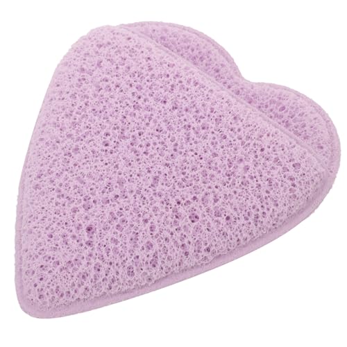 WOONEKY Gesichtswäsche Peeling-gesichtsschwamm Gesichtsreinigungsquaste Make-up-entferner-pads Luffa-schrubber Gesichtsreinigungsschwamm Peelingschwamm Verdicken Gesichtsreiniger Violett von WOONEKY