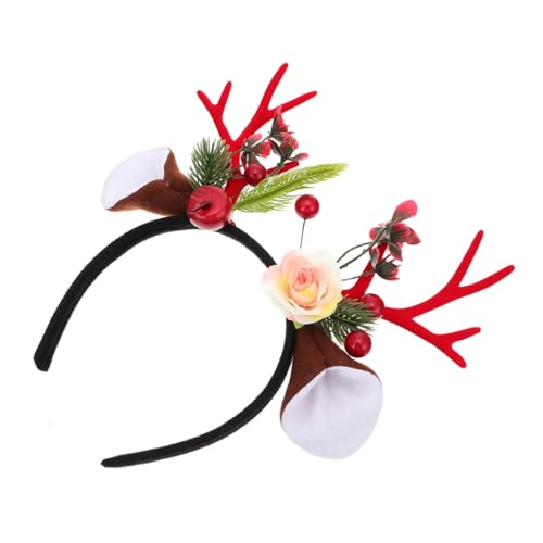 WOONEKY Geweih Stirnband Tierstirnbänder für Kinder Stirnband für Mädchen Rentier Geweih Haarreif weihnachts haarschmuck Haargummi Geweih Kopfschmuck Weihnachtskopfbedeckung Elch Geschenk von WOONEKY