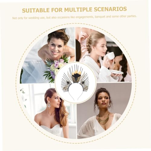 WOONEKY Gothic Heiligenschein Haarband Damen Schwarz Elastisch Weich Krone Haarschmuck Karneval Party Accessoire von WOONEKY