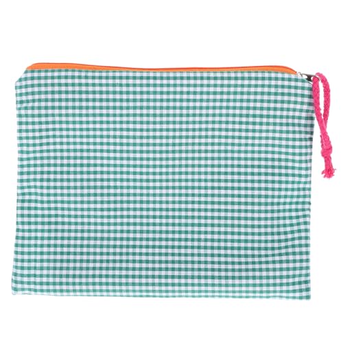 WOONEKY Große Kosmetiktasche mit Vintage Muster Tragbare Schminktasche für Damen Multifunktionale Make Up Tasche mit Fächern Leichter Reise Organizer für Alltag und Urlaub von WOONEKY