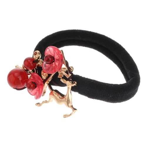 WOONEKY Haargummi Mit Blütenblatt-elch- Haargummis Von Whliane Schal Haargummis Haar-accessoires Bequemes Haargummi Für Frauen Und Mädchen Zufällige Farbe von WOONEKY