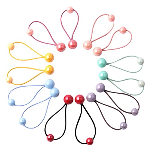 WOONEKY Haargummis Für Mädchen 7 Paar Pferdeschwanzhalter Elastische Haarseile Lustige Designs Für Das Tägliche Styling von WOONEKY