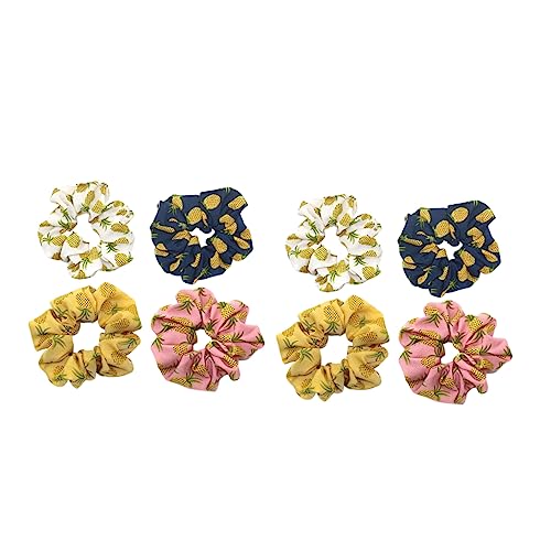 WOONEKY 8stücke Süße Haar Seile Ananas Muster Scrunchies Haar Ringe Haarschmuck Zubehör Für Mädchen von WOONEKY