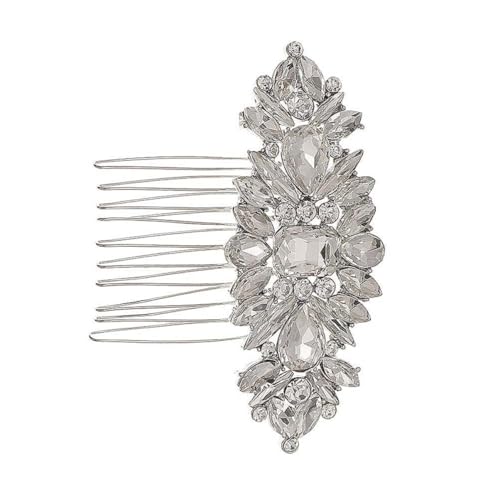 WOONEKY Haarkamm Aus Legierung Mit Kristall Und Diamant Kopfschmuck Im Retro-stil Haarspange Für Damen Elegant Und Schick Clip-kamm Für Hochzeit Und Alltag von WOONEKY