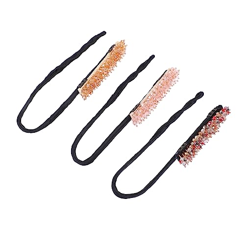 WOONEKY 3stücke Haarknoten-maker Haarknoten-former Für Frauen Und Mädchen Diy Frisur Werkzeug Mit Strass Für Alltag Sport Ausgehen von WOONEKY