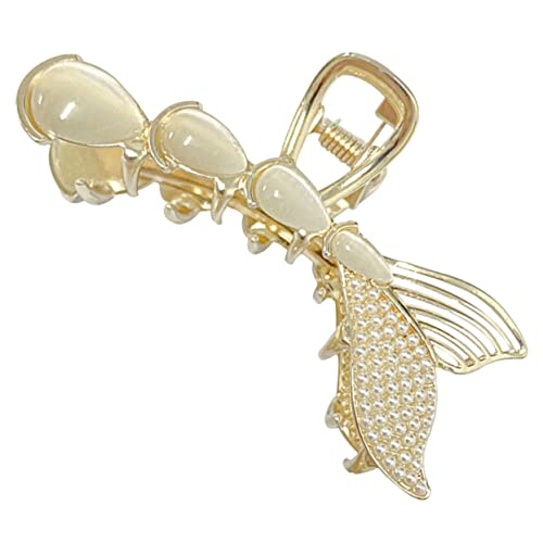 WOONEKY Perlenhaarklammer Meerjungfrauenschwanz-haarklammer Rutschfeste Haarspange Für Frauen Und Teenager Zum Geburtstag Hochzeit Büro Reisen von WOONEKY