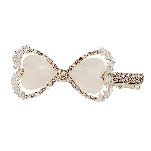 WOONEKY Strass Herz Haarspange Mit Schleife Bogen Clip Haarnadel Kopfschmuck Für Frauen Alltag Party Hochzeit Weihnachten Haar Zubehör von WOONEKY