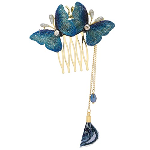 WOONEKY Haarspange Mit Quaste Chinesischer Haarkamm Schmetterlinge Haarspange Für Mädchen Stilvolles Und Bequemes Haar-accessoire von WOONEKY