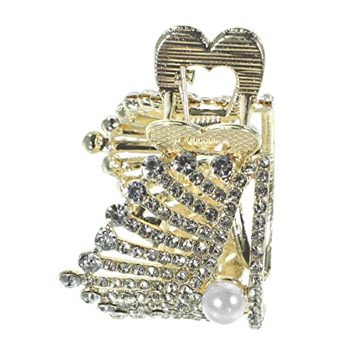 WOONEKY Haarknotenhalter Für Pferdeschwanz Metallhaarklammer Mit Strass Haarmanschetten Für Frauen Kleine Pferdeschwanzschnallen Haaraccessoires Für Alltag Und Party von WOONEKY