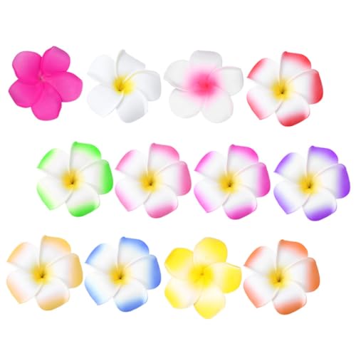 WOONEKY 12stücke Hawaii Blumen Haarspangen Plumeria Haar Clips Sommer Strand Haar Zubehör Für Damen von WOONEKY
