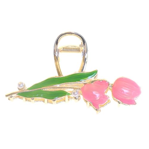 WOONEKY Metal Hair Clip Mit Perlen Und Tulpen-design Haarklammer Für Frauen Dekorative Haaraccessoires Für Dickes Haar Für Elegante Styles Und Alltägliche Nutzung von WOONEKY