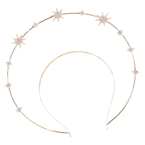 WOONEKY -krone-kopfschmuck Stylisches Stern-stirnband Eleganter Heiligenschein-kopfschmuck Party-haarschmuck Für Damen Festival-kopfbedeckung von WOONEKY